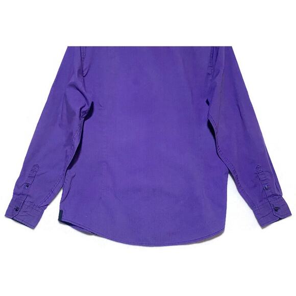 Tranquility Mayhem Dress Shirt Men's Large Purple Long Sleeve Button Up - Picture 6 of 7